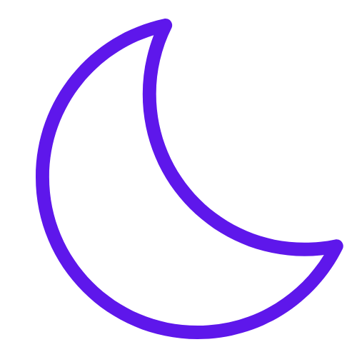 moon icon to represent dark mode 