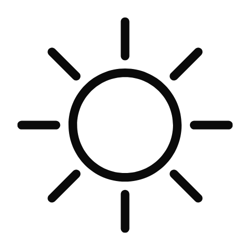 sun icon that represents light mode